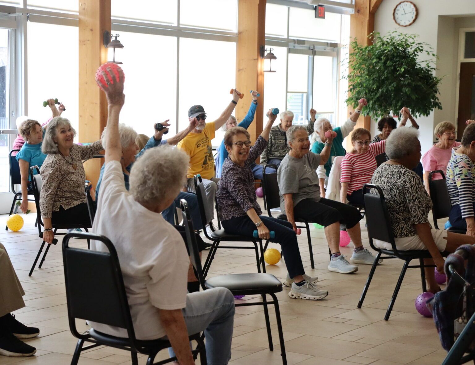 St. John's residents exercising